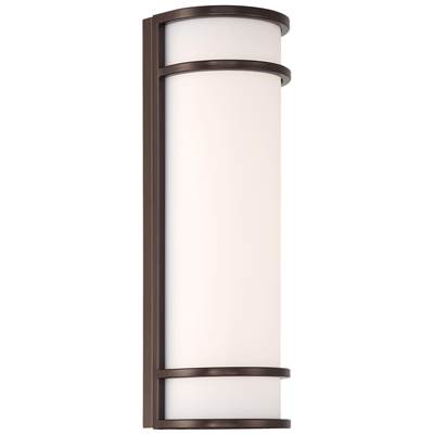 Access Lighting Cove Outdoor LED Wall Mount - Dual Voltage Emergency Backup in Bronze