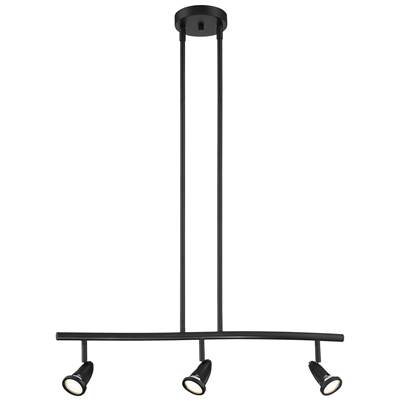 Access Lighting Cobra 3 Light Adjustable LED Pendant or Semi Flush in Black