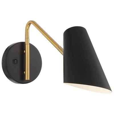 Access Lighting Eames LED Reading Light in Black Antique Brushed Brass