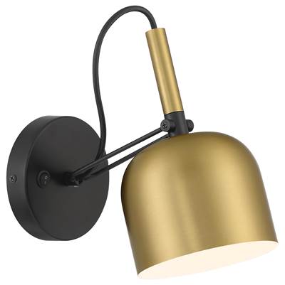 Access Lighting Ponti LED Reading Light in Antique Brushed Brass Black