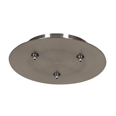 Access Lighting Unijack Three-Port Round Canopy - 120v Input 12v Output in Brushed Steel