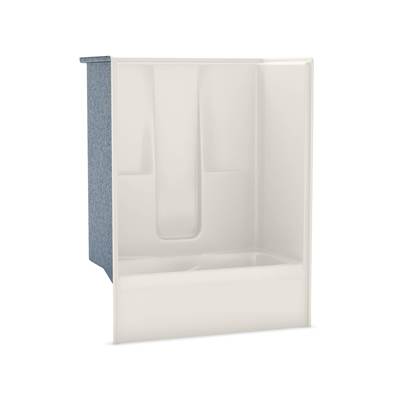 Aker SBW-3360 AcrylX™ Alcove One-Piece Tub Shower - Left-Hand Drain in Biscuit
