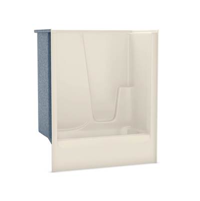 Aker GB-60 AFR Tub Shower - Alcove One-Piece - Left-Hand Drain in Bone