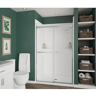Aker 14834STT Alcove Shower - Center Drain - AcrylX™ in White