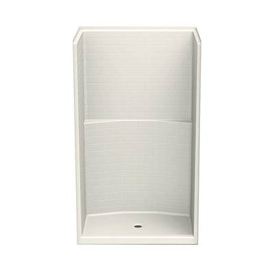 Aker 14834STT Alcove Shower - Center Drain - AcrylX™ in Biscuit