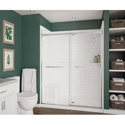 Aker 16034STTS Alcove Shower - Center Drain - AcrylX™ in White