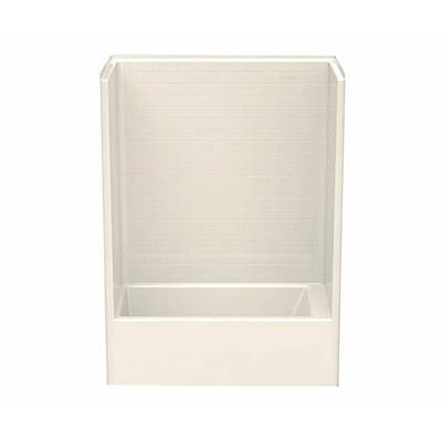 Aker 6032STTM AFR Alcove One-Piece Tub Shower - Right-Hand Drain in Bone