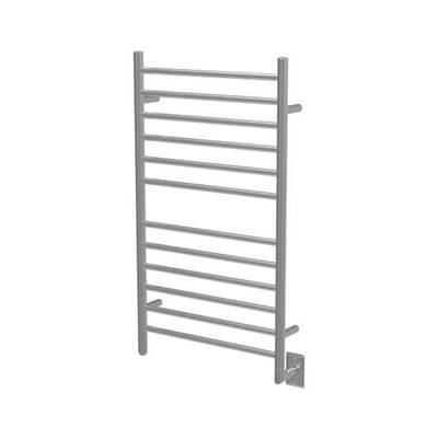 Amba Products Radiant Large Straight Towel Warmer - 12 Bar - Hardwired + Plug-in Combo in Brushed
