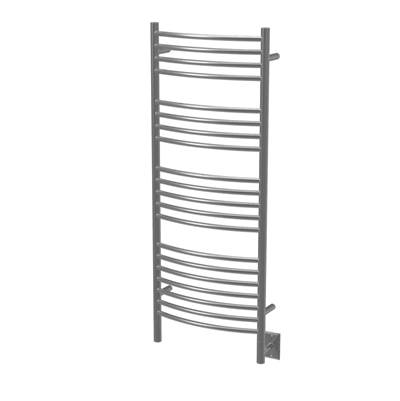 Amba Products Jeeves Curved Towel Warmer - 16" - 20 Bar - Hardwired in Brushed