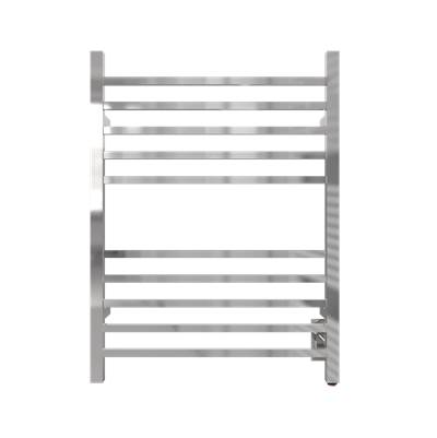Amba Products Radiant Large Square Towel Warmer - 12 Bar - Hardwired + Plug-in Combo in Polished