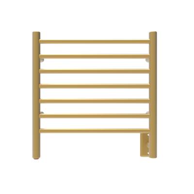 Amba Products Radiant Small Towel Warmer - 7 Bar - Hardwired + Plug-in Combo in Satin Brass