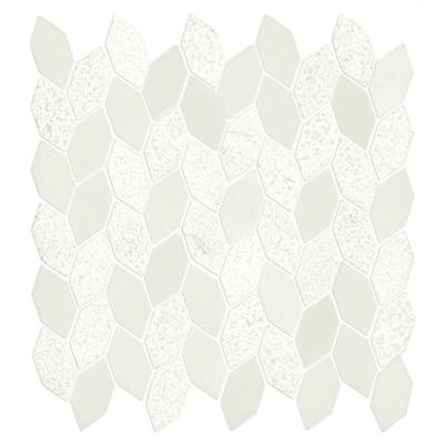 American Olean Candora Leaf Mosaic Tile in Vestal White