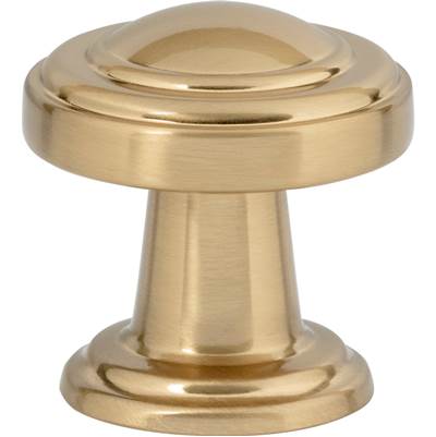 Atlas Bronte Cabinet Knob - 1 1/8 Inch in Warm Brass