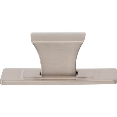 Atlas Zander Knob and Backplate - 1 1/4 Inch in Brushed Nickel