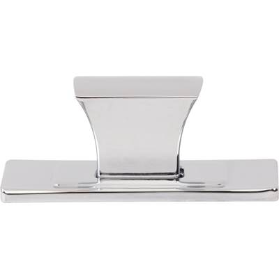 Atlas Zander Knob and Backplate - 1 1/4 Inch in Polished Chrome