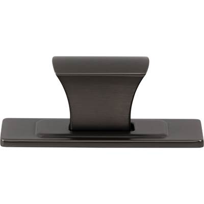 Atlas Zander Knob and Backplate - 1 1/4 Inch in Slate