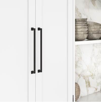 Atlas Erika Appliance Pull - 18 Inch CC - Zinc in Matte Black