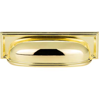 Atlas Campaign Rope Cup Pull - 3 3/4 Inch (c-c) in Polished Brass