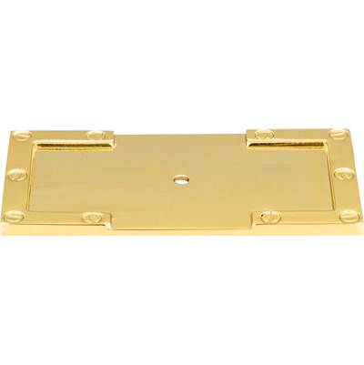 Atlas Campaign L-Bracket Backplate - 3 11/16" in Polished Brass