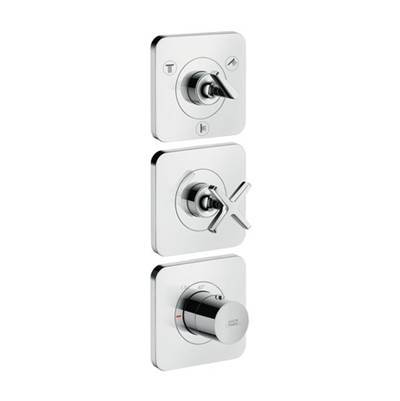 Axor Citterio E Thermostatic Module Trim - 15'' x 5'' - 3-Function in Chrome