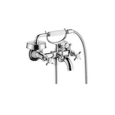 Axor Montreux 2-Handle Wall Mount Tub Filler - 1.8 GPM Handshower - Cross Handles in Chrome