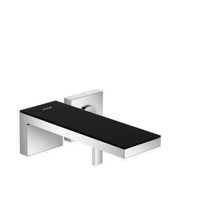 Axor MyEdition Wall-Mount Bathroom Sink Faucet Trim - Single Handle - 1.2 GPM in Chrome Black Glass