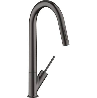 Axor Starck HighArc Pull-Down Kitchen Faucet - 2-Spray - 1.75 GPM in Brushed Black Chrome