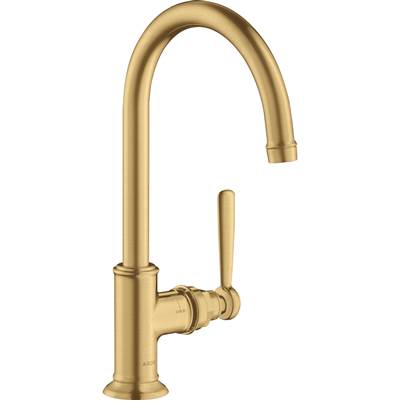Axor Montreux Single Hole Bathroom Faucet 210 - 1.2 GPM in Brushed Gold Optic