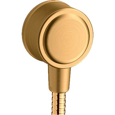 Axor Montreux Wall Outlet - Check Valves in Brushed Gold Optic