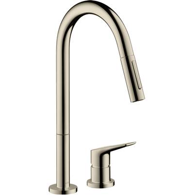 Axor Citterio M 2-Hole Single-Handle Pull-Down Kitchen Faucet - 2-Spray - 1.75 GPM in Polished Nickel