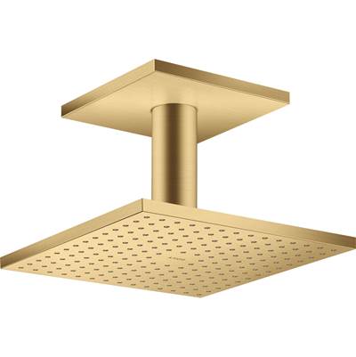 Axor ShowerSolutions Shower Head - 250 Square 2-Jet Ceiling Connection - 1.75 GPM in Brushed Gold Optic