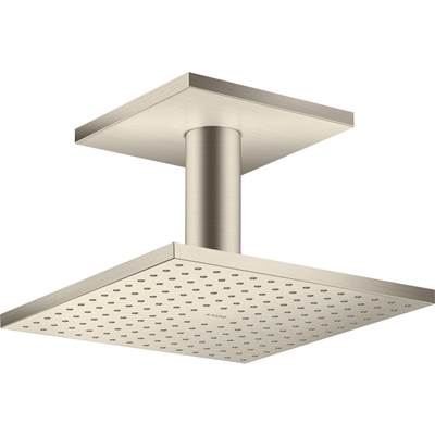 Axor ShowerSolutions Shower Head - 250 Square 2-Jet Ceiling Connection - 1.75 GPM in Brushed Nickel