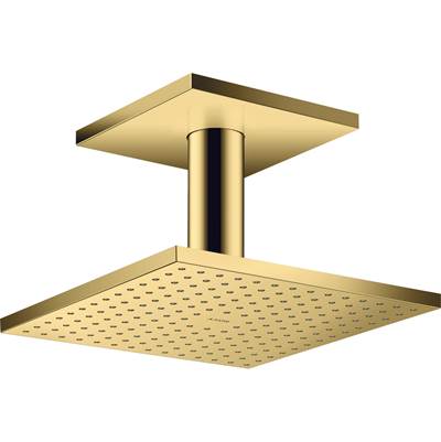 Axor ShowerSolutions Shower Head - 250 Square 2-Jet Ceiling Connection - 1.75 GPM in Polished Gold Optic