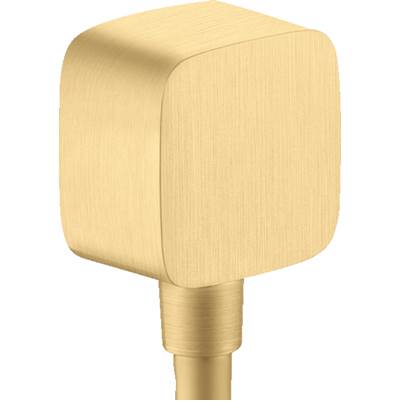 Axor ShowerSolutions Wall Outlet SoftCube - Check Valves in Brushed Gold Optic