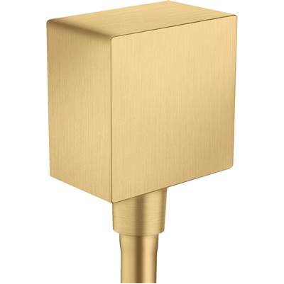 Axor ShowerSolutions Wall Outlet Square - Check Valves in Brushed Gold Optic