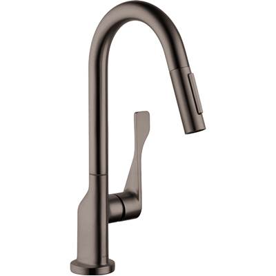 Axor Citterio Prep Pull-Down Kitchen Faucet - 2-Spray - 1.75 GPM in Brushed Black Chrome