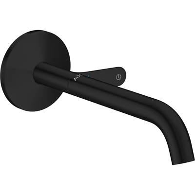 Axor ONE Wall-Mount Bathroom Sink Faucet Select - Single Handle - 1.2 GPM in Matte Black