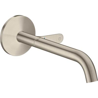 Axor ONE Wall-Mount Bathroom Sink Faucet Select - Single Handle - 1.2 GPM in Brushed Nickel