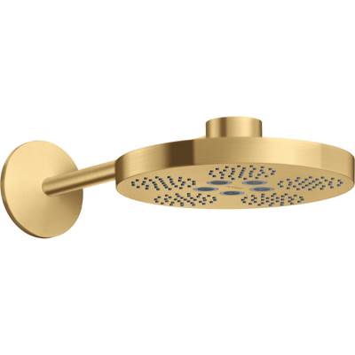 Axor ONE Showerhead 280 Showerarm Trim - 2-Jet - 2.5 GPM in Brushed Gold Optic