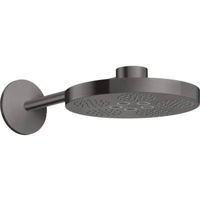 Axor ONE Showerhead 280 Showerarm Trim - 2-Jet - 2.5 GPM in Brushed Black Chrome