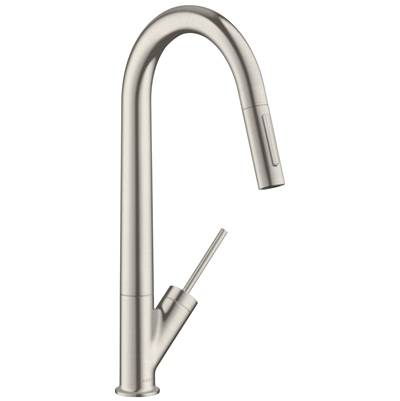 Axor Starck HighArc Pull-Down Kitchen Faucet - 2-Spray - 1.5 GPM in Steel Optic