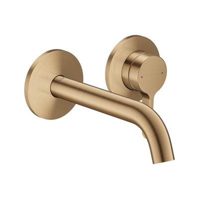 Axor One Wall-Mounted Single Handle Faucet - Lever Handle - 1.2 GPM in Brushed Bronze