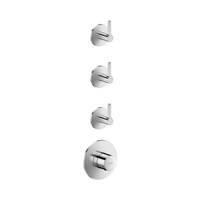 Axor One Thermostatic Module Trim - 3 Volume Controls - Lever Handle in Chrome
