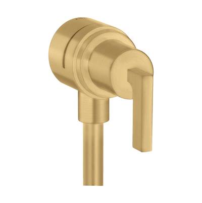 Axor Citterio Wall Outlet - Lever-Handle - Check Valves and Volume Control in Brushed Gold Optic