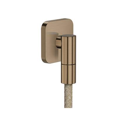 Axor ShowerSolutions Wall Outlet SoftSquare with Check Valves in Brushed Bronze