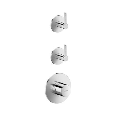 Axor One Thermostatic Module Trim - 2 Volume Controls - Lever Handle in Chrome