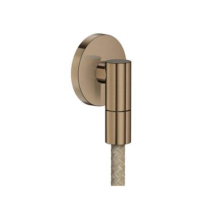 Axor ShowerSolutions Wall Outlet Round with Check Valves in Brushed Bronze
