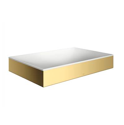 Axor Suite Sinks Square Bathroom Sink - 23 5/8" x 15 3/4" - No Overflow in Polished Gold Optic