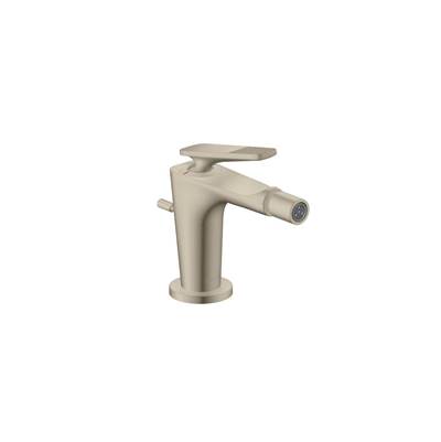 Axor Citterio C Single-Hole Bidet Faucet - Pop-up Drain - Cubic Cut - 1.5 GPM in Brushed Nickel