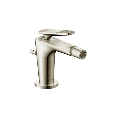 Axor Citterio C Single-Hole Bidet Faucet - Pop-up Drain - Cubic Cut - 1.5 GPM in Polished Nickel